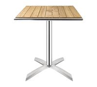 Bolero Bistro Dining Flip Top Square Table in Ash Wood - Indoor Outdoor Patio B