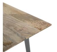 Bolero Bistro Dining Table Mango Wood Top Gunmetal Frame 1450mm