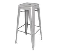 Bolero Bistro Galvanised Steel High Stool (Pack of 4) - DL876