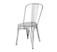 Bolero Bistro Galvanised Steel Side Chairs (Pack of 4)