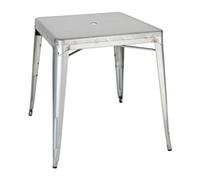 Bolero Bistro Galvanised Steel Square Table 668mm (Single)