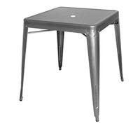 Bolero Bistro Square Steel Table Gun Metal 668mm