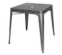 Bolero Bistro Square Steel Table Gun Metal 668mm