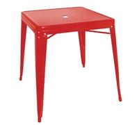 Bolero Bistro Square Steel Table Red 668mm (Single)