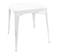 Bolero Bistro Square Steel Table White 668mm (Single)