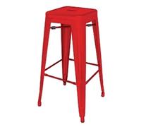 Bolero Bistro Steel High Stool Red (4 pack)