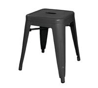 Bolero Bistro Steel Low Stool Black (4 pack)