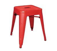 Bolero Bistro Steel Low Stool Red (4 pack)