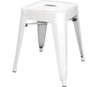 Bolero Bistro Steel Low Stool for Sitting White (4 pack) DL869