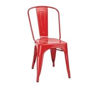 Bolero Red Steel Bistro Side Chair Pack of 4