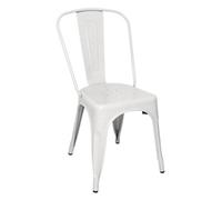Bolero Bistro Steel Side Chair White (Pack 4)