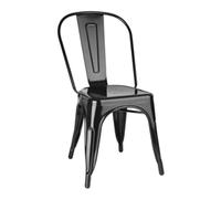 Bolero Bistro Steel Side Chairs Black (Pack 4)