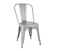 Bolero Bistro Steel Side Chairs Grey (Pack 4)