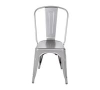 Bolero Bistro Steel Side Chairs Gun Metal Grey (Pack of 4)