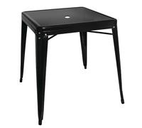 Bolero Bistro Steel Square Table Black 668mm (Single)