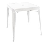 Bolero Bistro Steel Square Table in White Stackable Easy Clean Durable - 668mm