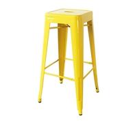 Bolero Bistro Yellow Steel High Stool (4 pack)