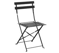 Bolero Black Pavement Style Steel Chairs (Pack of 2) - GH553