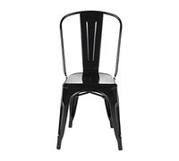 Bolero Black Steel Bistro Side Chair Pack of 4