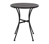 Bolero Patterned Round Bistro Table in Black 600mm - Steel Frame and Top
