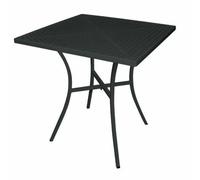 Bolero Black Steel Patterned Square Bistro Table 700mm Indoors Outdoors