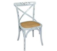 Bolero Blue Bentwood Chairs with Metal Cross Backrest (Pack of 2) Pack of 2