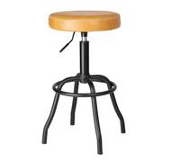 Bolero Brooklyn PU High Bar Stool Caramel - Adjustable Padded Sear, PU Leather Upholstered HW290