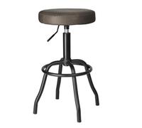 Bolero Brooklyn PU High Bar Stool Mocha - Adjustable Padded Sear, PU Leather Upholstered HW291