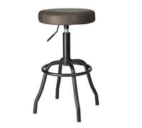 Bolero Brooklyn PU High Bar Stool Mocha - Adjustable Padded Sear, PU Leather Upholstered HW291
