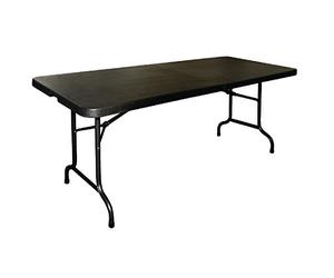 Bolero Centre Folding Utility Table Black 6Ft Garden Outdoor Party Catering