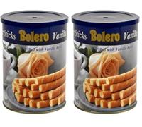 Bolero Chocolate TIN Wafer Sticks Vanilla, 400g (Pack of 2)