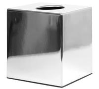 Bolero Chrome Cube Tissue Holder, Plastic Base, Size: 130(H) x 120(W) x 120(D) mm, Bathroom & Reception Areas, CC493