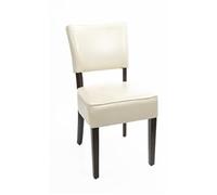 Bolero Chunky Faux Leather Chairs Cream Pack of 2 with New Useful Features