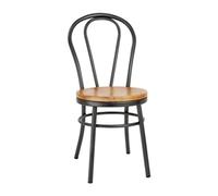 Bolero Clarisse Side Chairs Metallic Grey (Pack of 2), Rubber Wood, Seat Height: 760 mm, Max Load: 160 kg, For Indoor Use, DC178