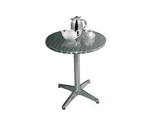 Bolero Commercial Round Bistro Table Stainless Steel, Grey 720x800mm