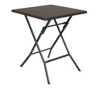 Bolero Commercial Square Folding Table HDPE GR773, Brown, 620mm