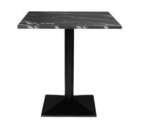Bolero Complete Melamine Square Table Black Stone Effect, 700mm, 700 mm