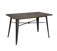 Bolero Complete Outdoor Table Indoor and Outdoor - Dark Wood - 120 x 76 x 76cm