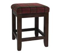 Bolero Dale Low Stools Claret Tartan (2 pack) - Multipurpose Step Stool, Sitting, Portable DY720
