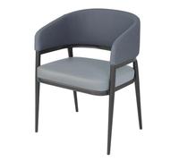 Bolero Dining Chairs Meridian Interior Stone Blue Upholstered FU521 - Pack of 2