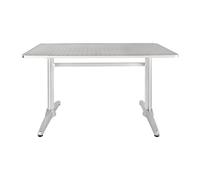 Bolero Double Pedestal Table Rectangular 720X1200X600mm Stainless Steel Grey