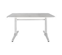Bolero Double Pedestal Table Rectangular 720X1200X600mm Stainless Steel Grey