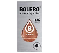 Bolero Drink 24 Sachets 3g Sticks Fruit Prepared Powder Soluble For Fresh Drink in Water Product, 72g Stevia Sweetened (Almond)