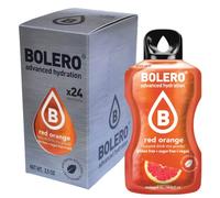 Bolero Drink 24 Sachets 3g Sticks Fruit Prepared Powder Soluble For Fresh Drink in Water Product, 72g Stevia Sweetened (Red Orange)