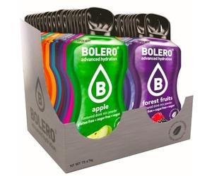 Bolero Drinks 79 Mix Box | 75 x 9 g, 3 x 8 g, 1 x 7 g per box | beverage powder | low-calorie sweetened with Stevia | sugar & gluten free | vegan
