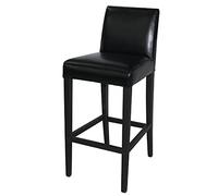 Bolero Faux Leather High Bar Stool 1030X440X540mm Black Kitchen Breakfast Swivel