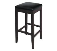 Bolero Faux Leather High Bar Stools Black (Pack of 2) - GG648