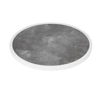 Bolero Dark Stone Effect Outdoor Fibre Glass Table Top White Trim Round - 580mm