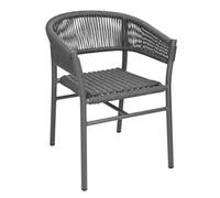 Bolero Florence Grey Mix Rope Twist Wicker Chairs (2 pack)