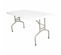 Bolero PE Rectangular Folding Table White 5ft (Single)